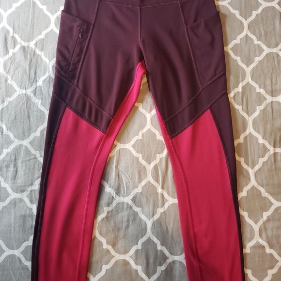 *Athleta All In Structure Colorblock 7/8 Leggings, Size Small, Auberge - Picture 6 of 12
